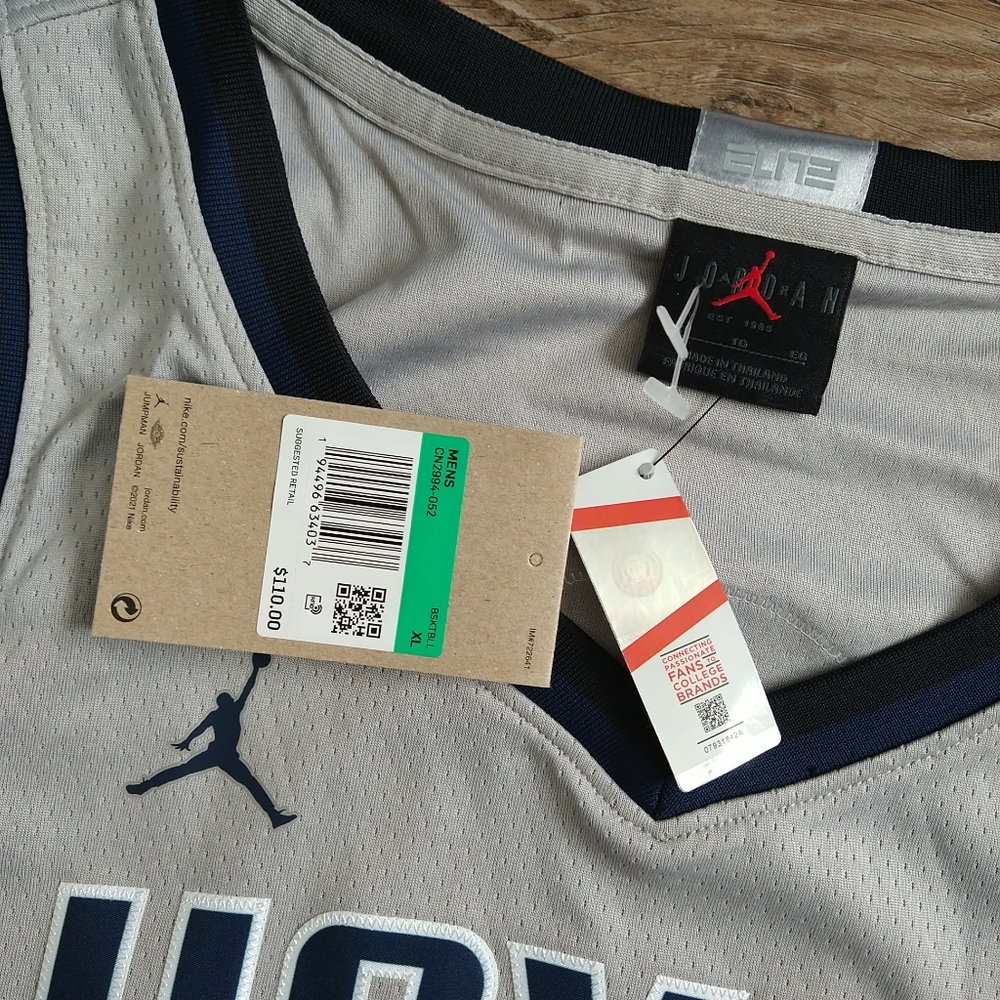 M L Or Small Men's NCAA Jordan Georgetown Hoyas NIKE ELITE Basketball Jersey - Picture 6 of 11